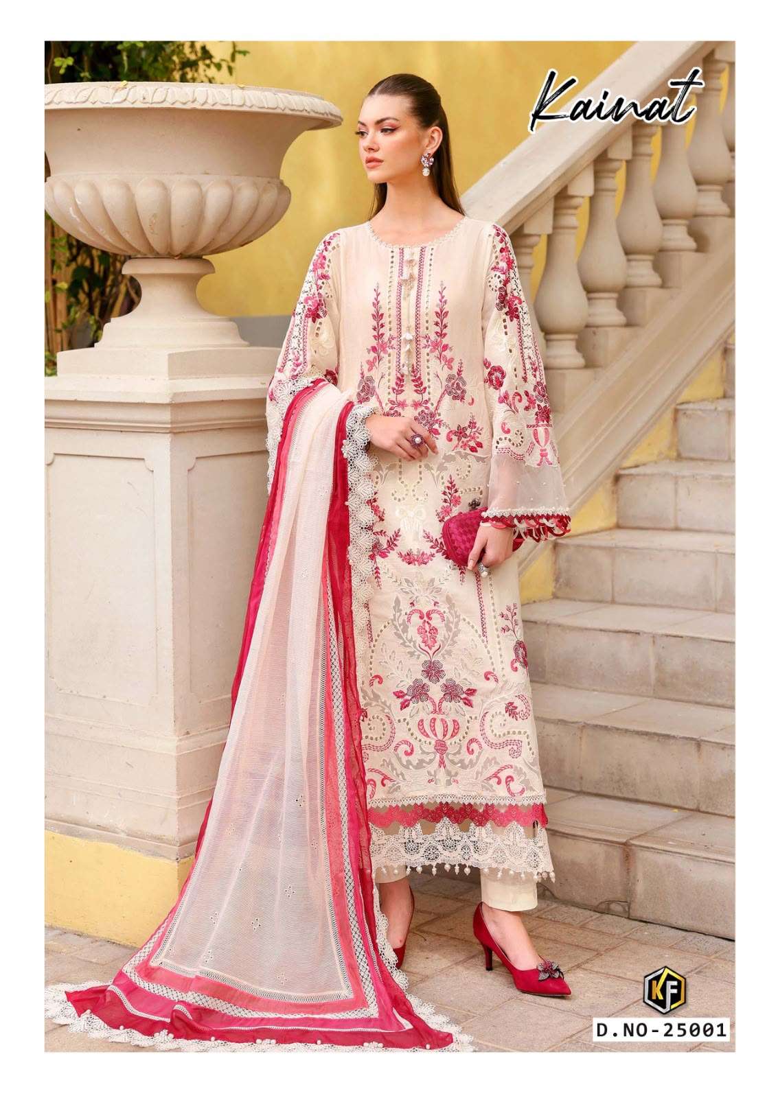 KEVAL FAB KAINAT VOL-25 Cotton Printed Unstitched Pakistani Suit - Amrah Wholesale
