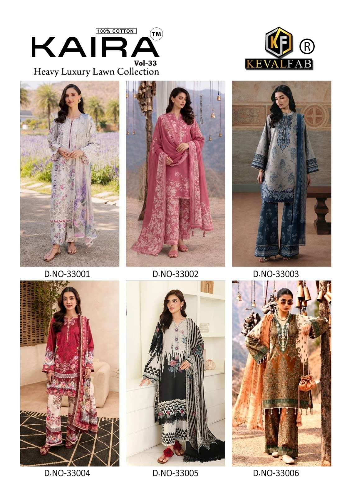 Keval Fab Kaira Vol-33 Cotton Printed Pakistani Suit