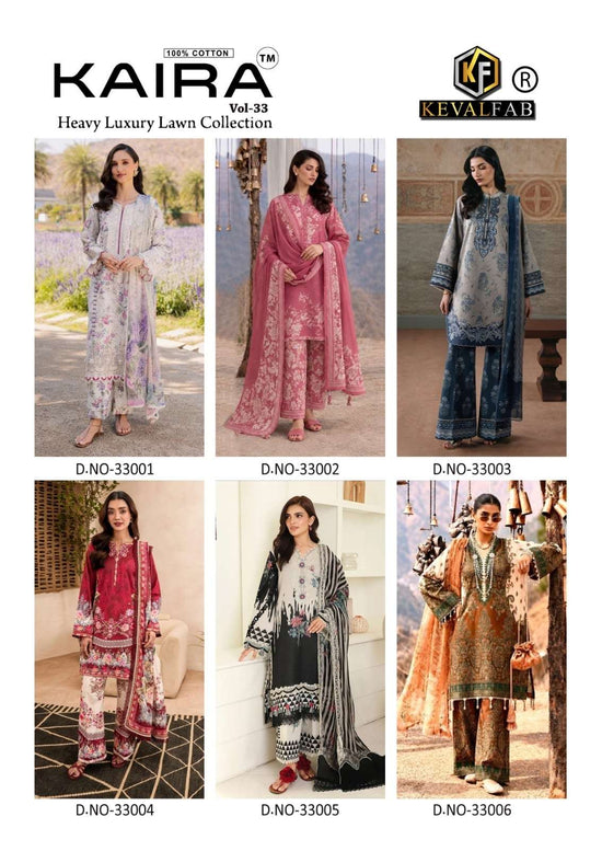 Keval Fab Kaira Vol-33 Cotton Printed Pakistani Suit