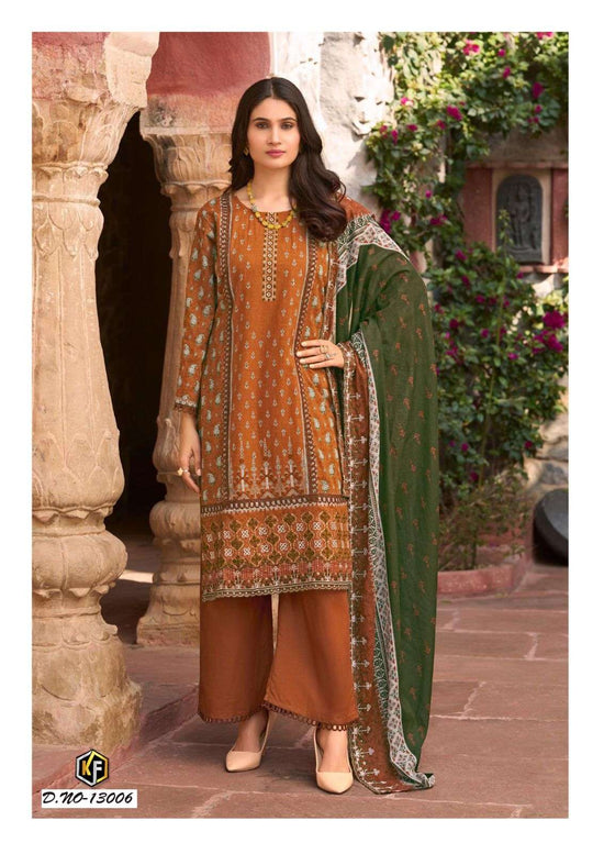 Keval Fab Kaneez Vol - 13 Lawn Cotton Pakistani Suit - Amrah Wholesale