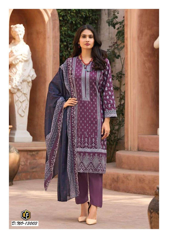 Keval Fab Kaneez Vol - 13 Lawn Cotton Pakistani Suit - Amrah Wholesale