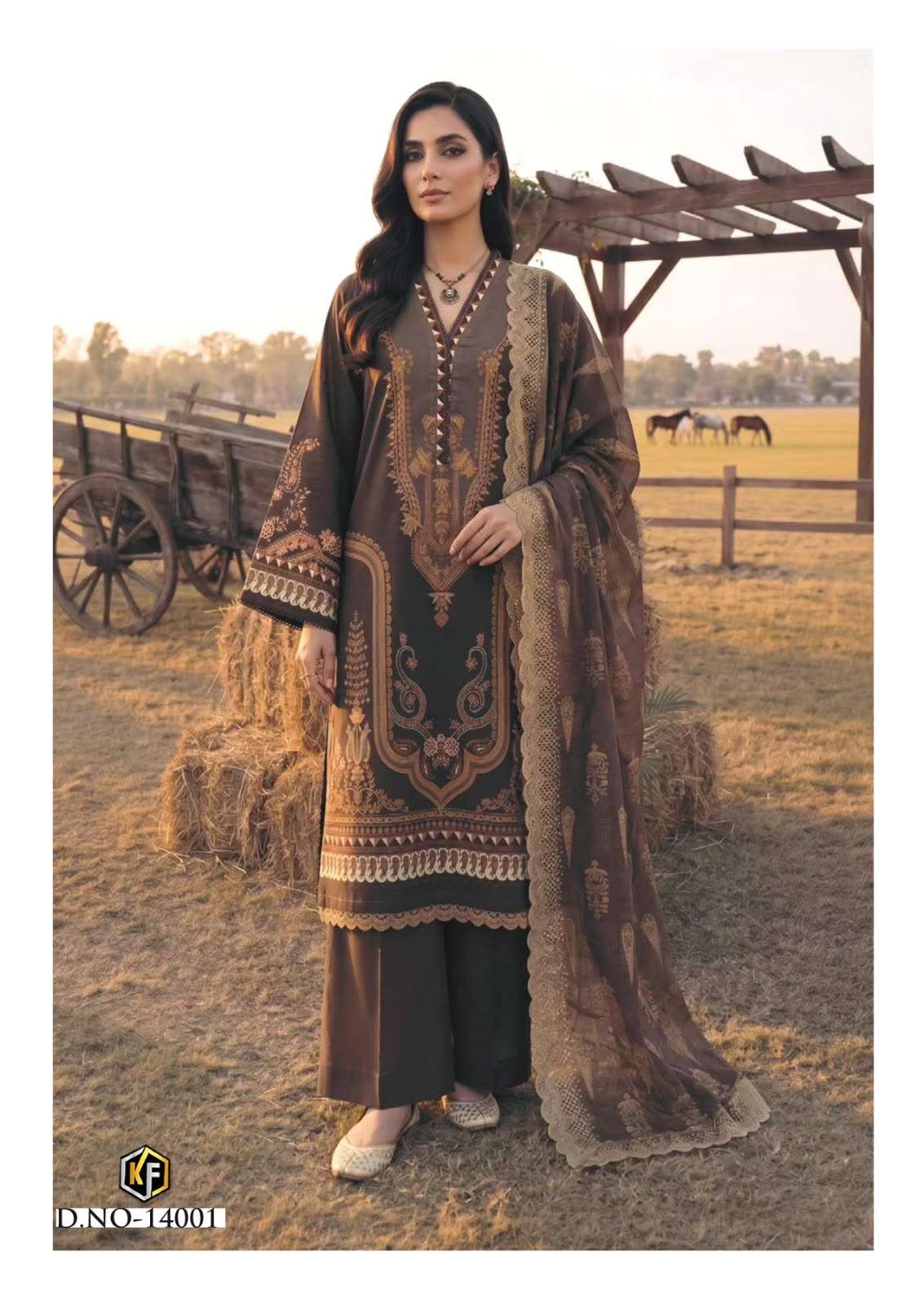 Keval Fab Kaneez Vol-14 Lawn Cotton Printed Unstitched Pakistani Suit