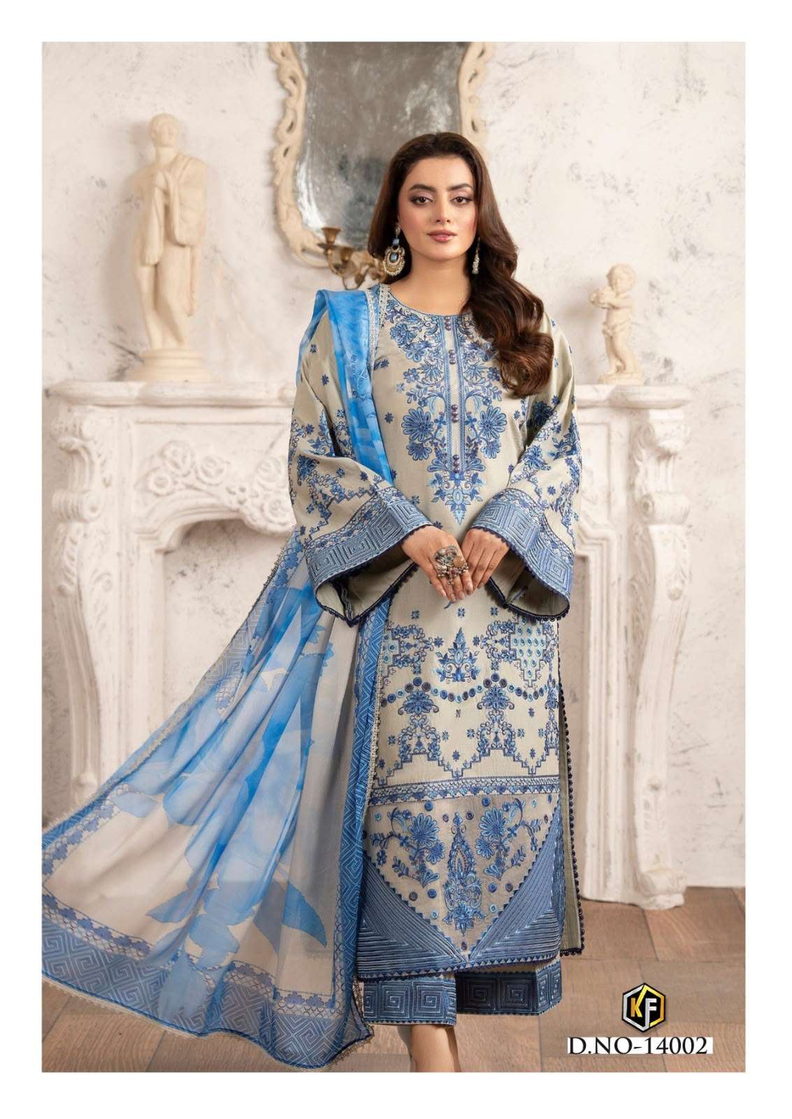 Keval Fab Kaneez Vol-14 Lawn Cotton Printed Unstitched Pakistani Suit