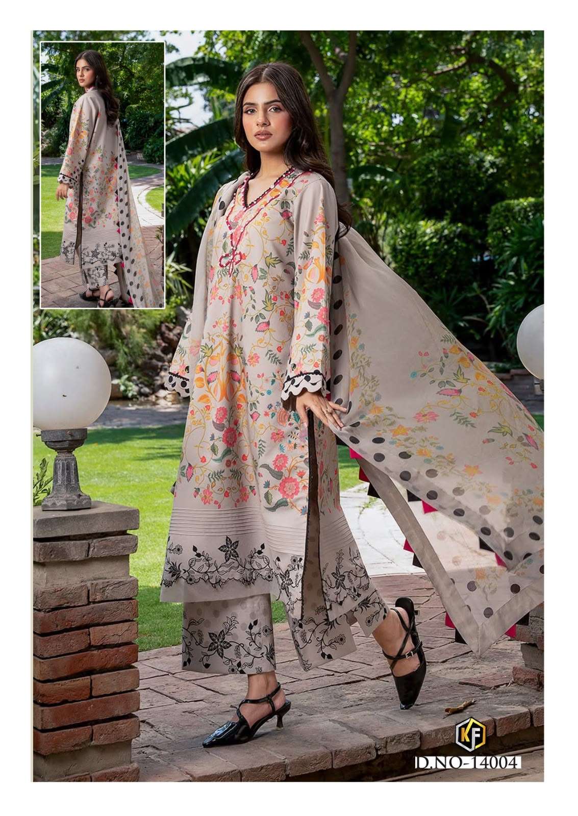 Keval Fab Kaneez Vol-14 Lawn Cotton Printed Unstitched Pakistani Suit