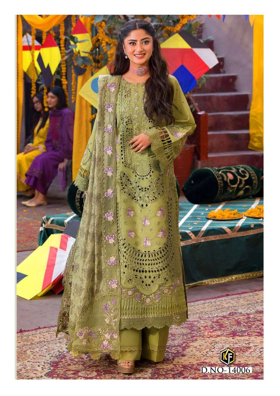 Keval Fab Kaneez Vol-14 Lawn Cotton Printed Unstitched Pakistani Suit