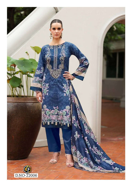 Keval Fab Maryum And Maria Vol-22 2201 To 2206 Cotton Printed Pakistani Suit - Amrah Wholesale