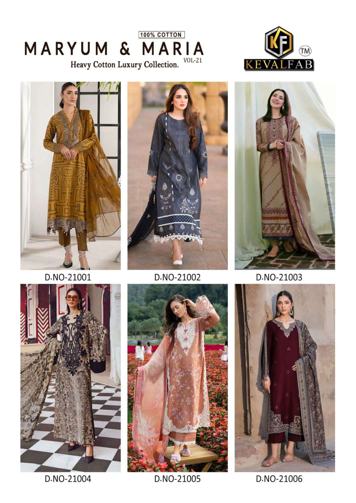 Keval Fab Maryum And Maria Vol 20 Heavy Cotton Dress Material