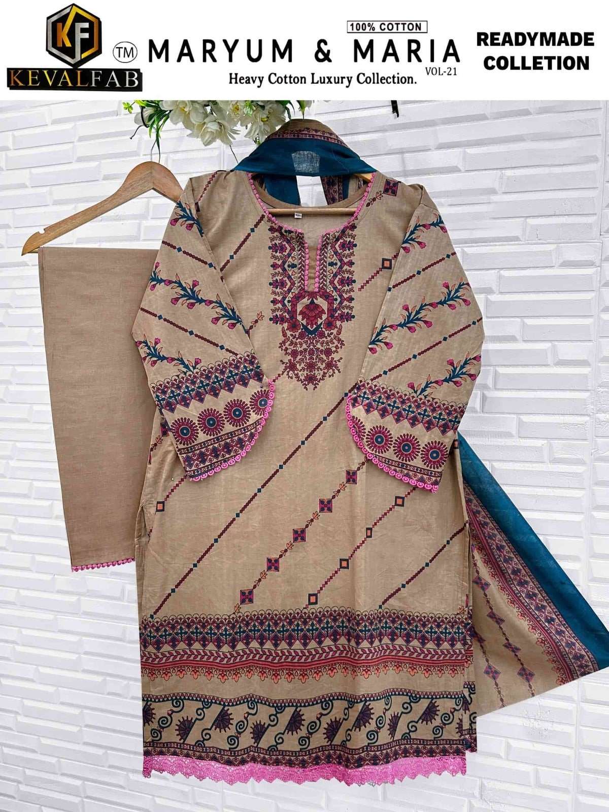 KEVAL FAB MARYUM & MARIA VOL-21 Cotton Pakistani Suit Set
