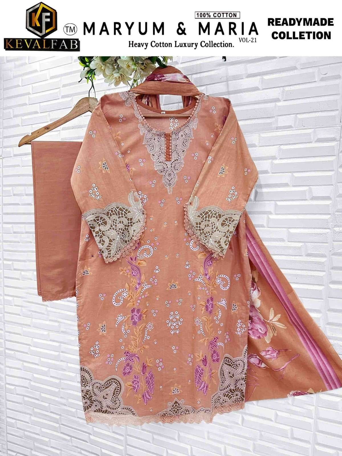 KEVAL FAB MARYUM & MARIA VOL-21 Cotton Pakistani Suit Set