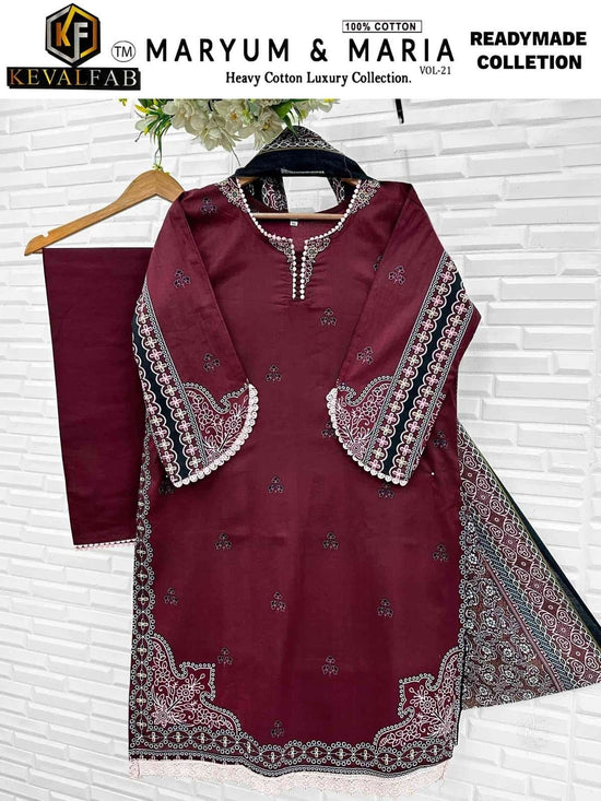KEVAL FAB MARYUM & MARIA VOL-21 Cotton Pakistani Suit Set
