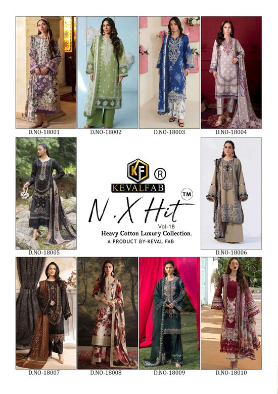 Keval Fab NX Hit Vol-18 Cotton Pakistani Suit - Amrah Wholesale