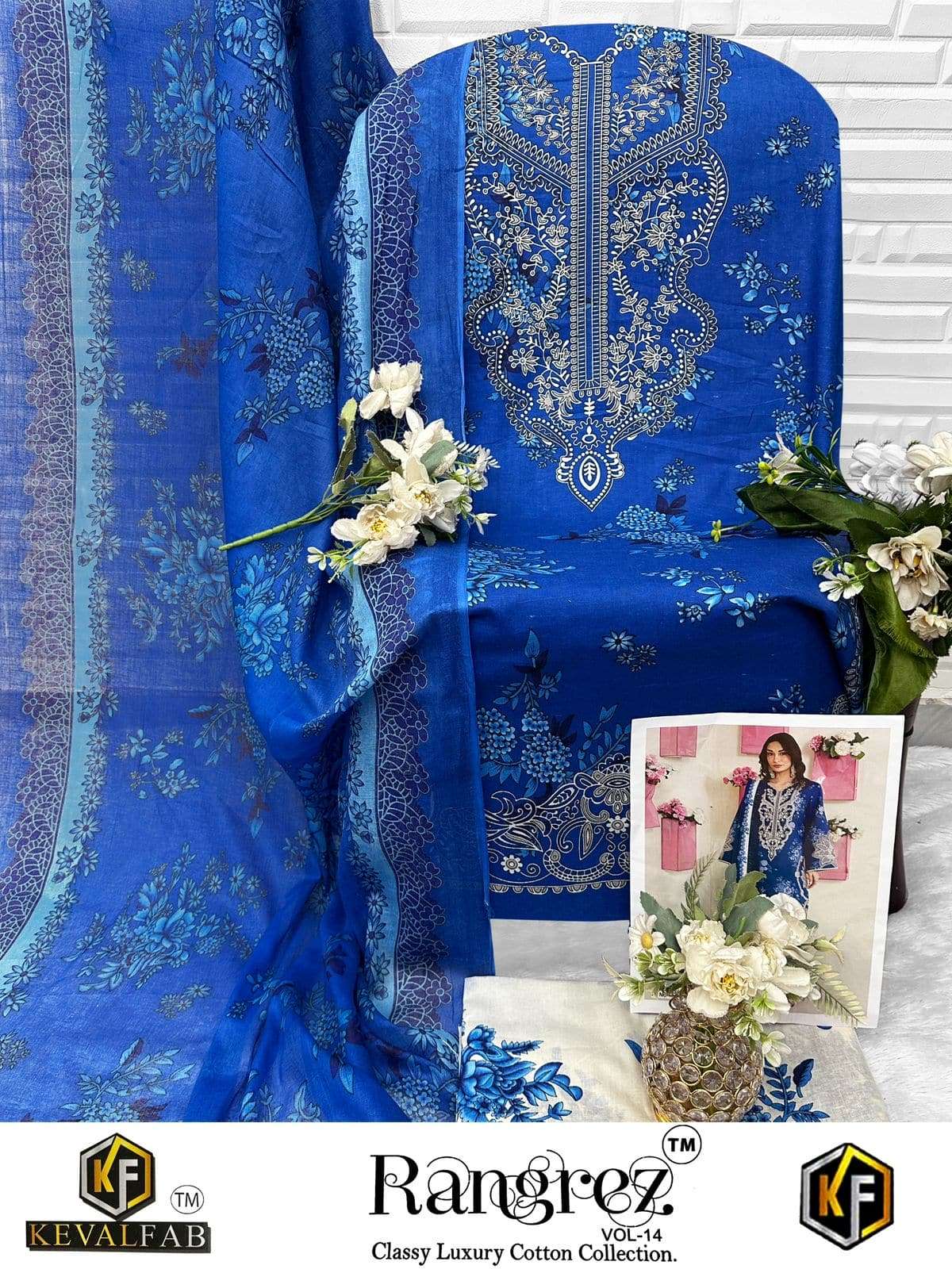 KEVAL FAB RANGREZ VOL-14 Cotton Printed Pakistani Suit