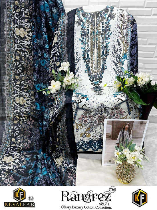 KEVAL FAB RANGREZ VOL-14 Cotton Printed Pakistani Suit