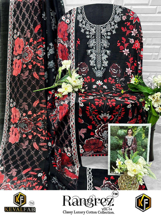 KEVAL FAB RANGREZ VOL-14 Cotton Printed Pakistani Suit