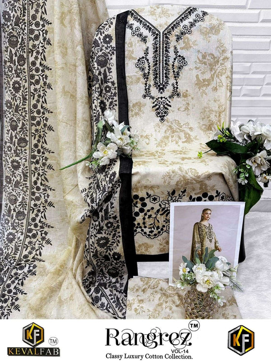 KEVAL FAB RANGREZ VOL-14 Cotton Printed Pakistani Suit
