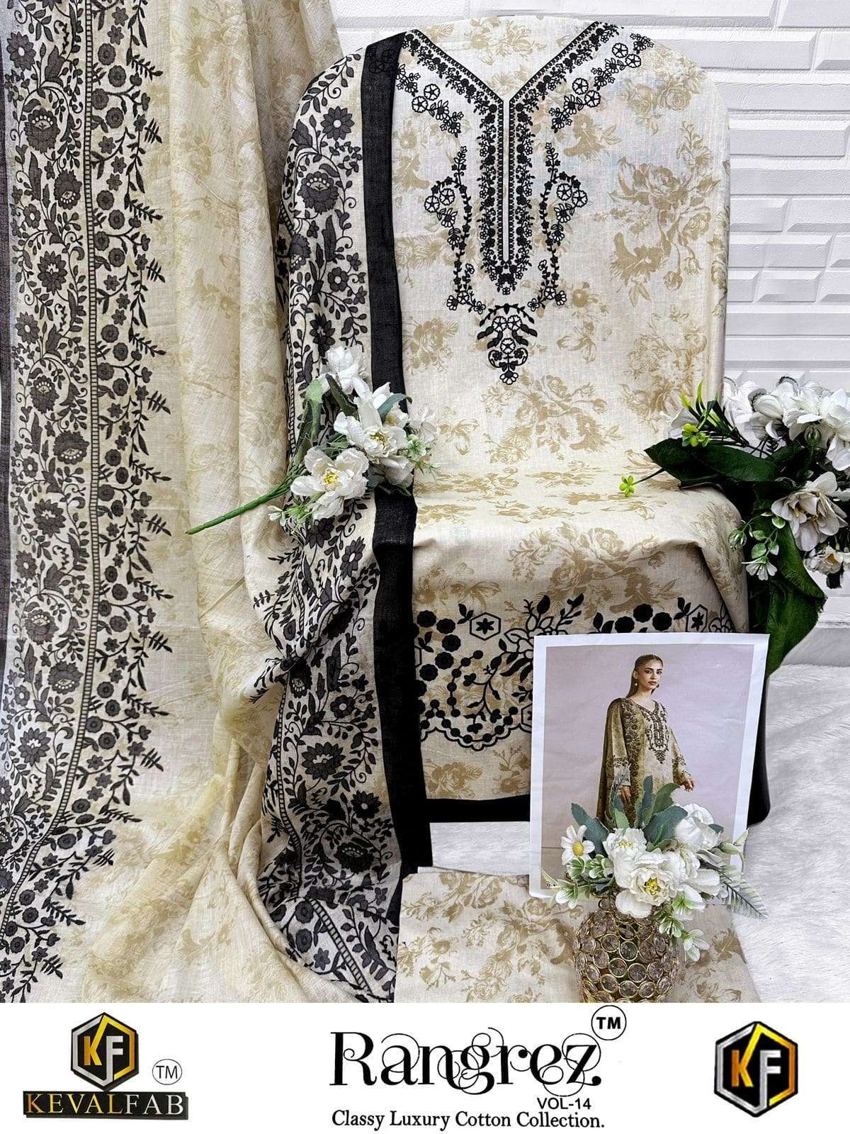 KEVAL FAB RANGREZ VOL-14 Cotton Pakistani Suit