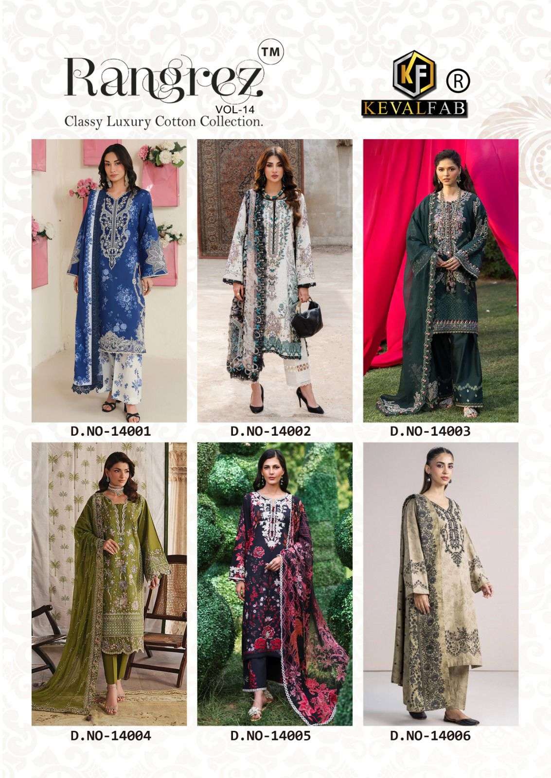 KEVAL FAB RANGREZ VOL-14 Cotton Printed Pakistani Suit