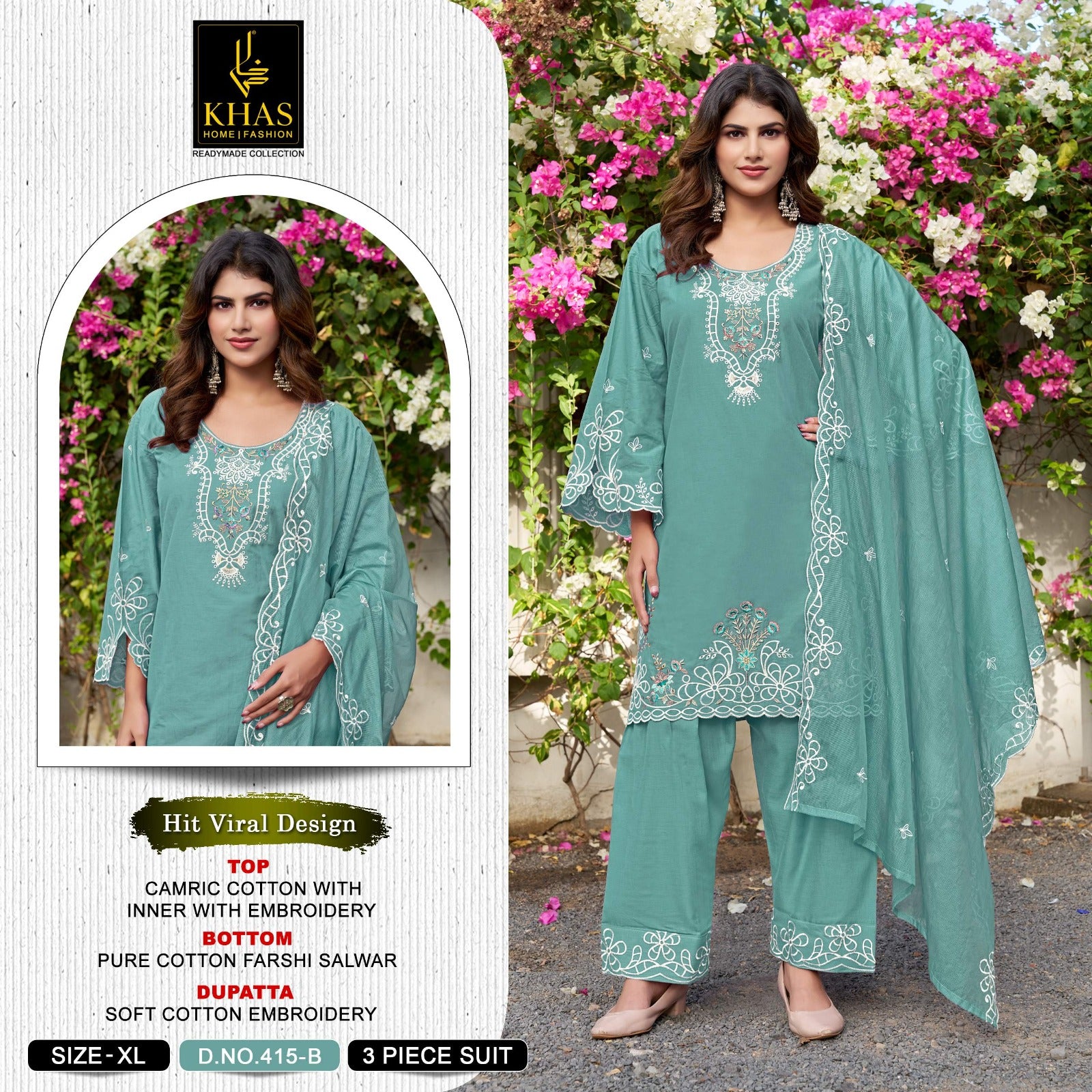 Khas Fashion Khas 415 A To D Cambric Cotton Dress Material
