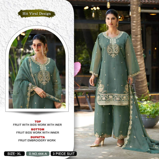 Khas Fashion Khas 444 A To D Fruit Chiffon Pakistani Suit Set