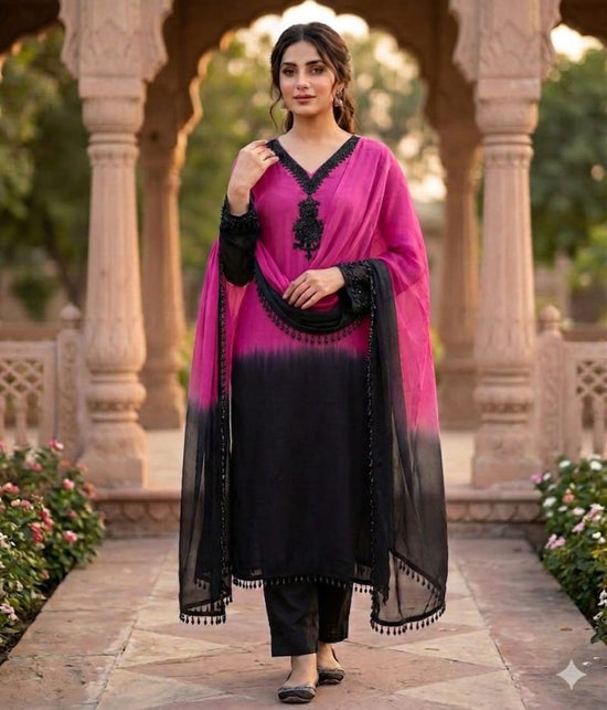 Khas Fashion Khas 57 Natural Crepe Salwar Suit Set - Amrah Wholesale