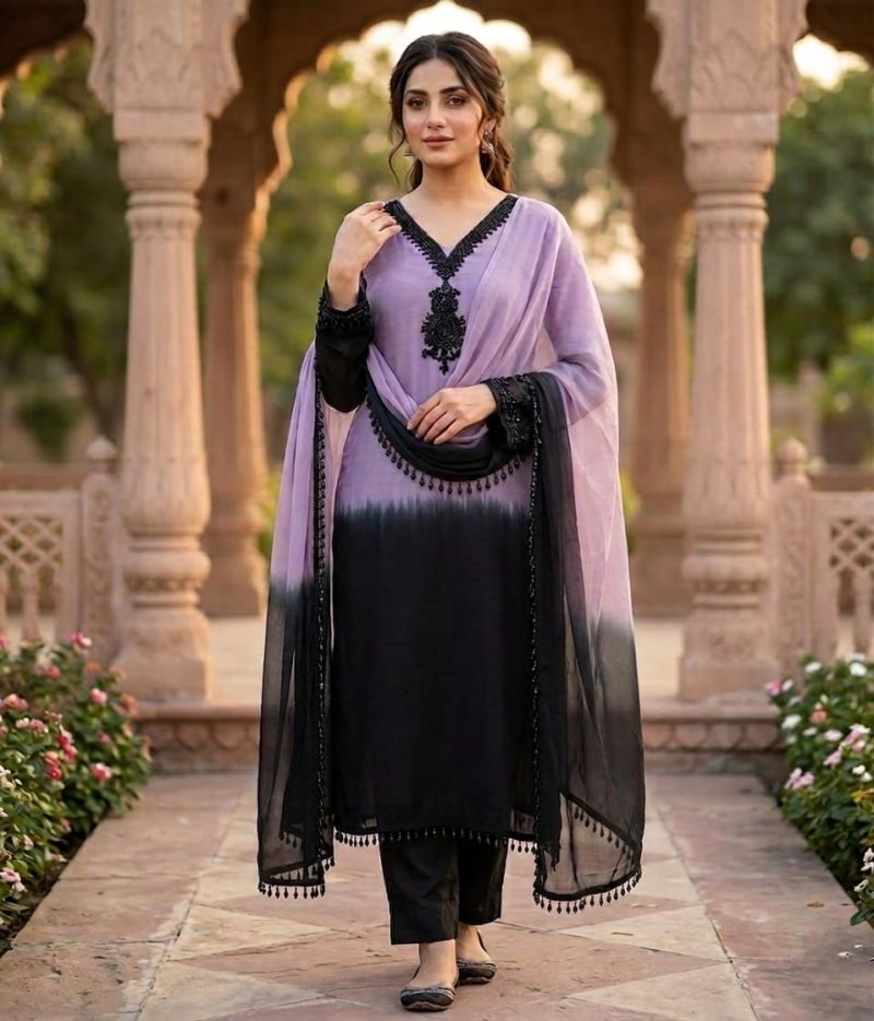 Khas Fashion Khas 57 Natural Crepe Salwar Suit Set - Amrah Wholesale