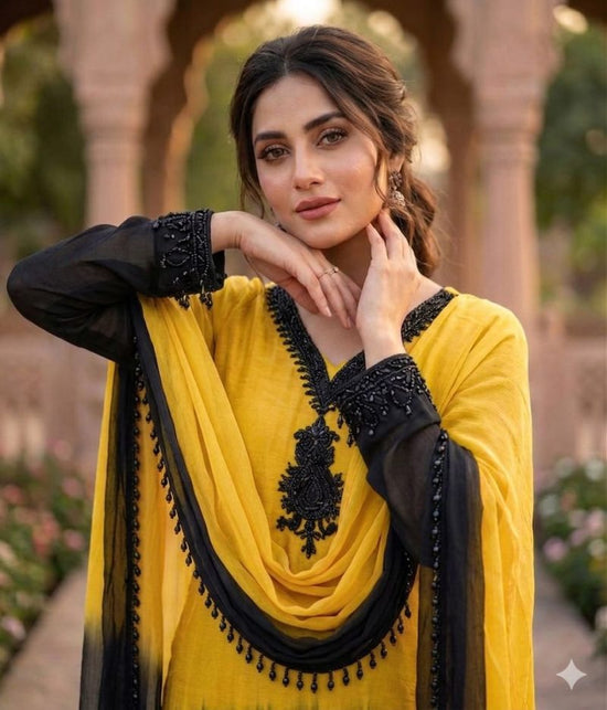 Khas Fashion Khas 57 Natural Crepe Salwar Suit Set - Amrah Wholesale