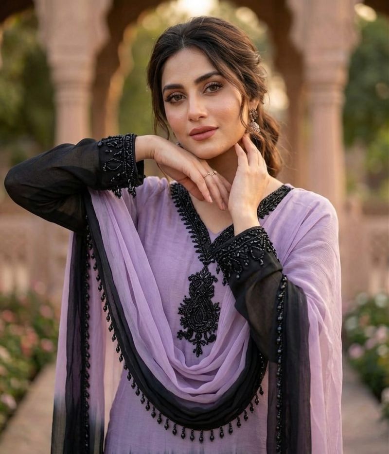 Khas Fashion Khas 57 Natural Crepe Salwar Suit Set - Amrah Wholesale