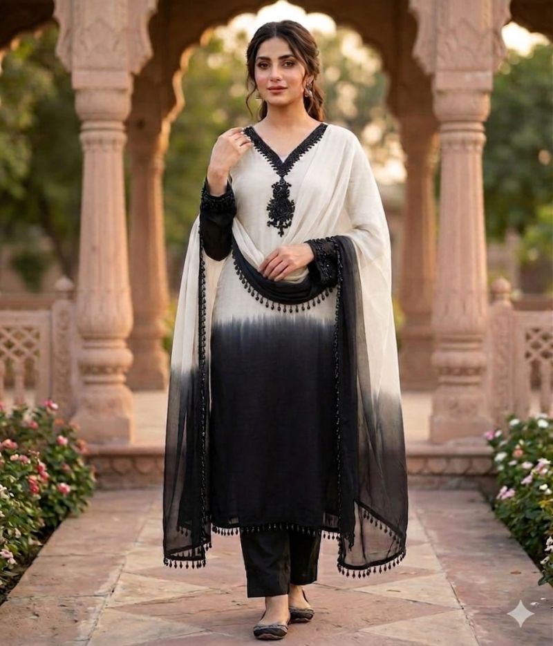 Khas Fashion Khas 57 Natural Crepe Salwar Suit Set - Amrah Wholesale