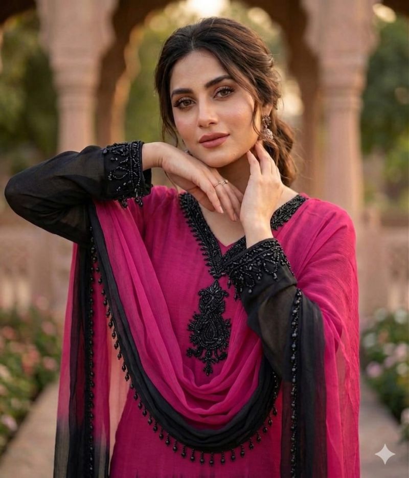 Khas Fashion Khas 57 Natural Crepe Salwar Suit Set - Amrah Wholesale