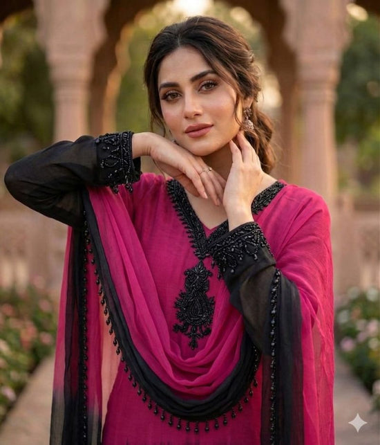 Khas Fashion Khas 57 Natural Crepe Salwar Suit Set - Amrah Wholesale