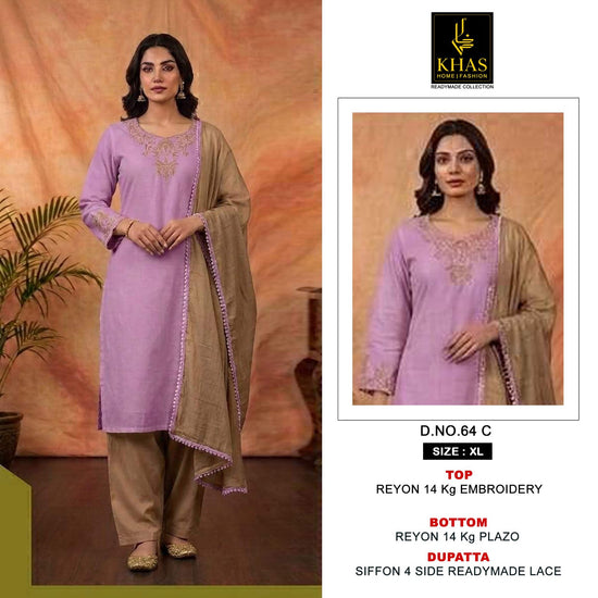 Khas Fashion Khas 64 A To C Rayon Salwar Suit Set