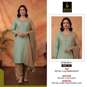 Khas Fashion Khas 64 A To C Rayon Salwar Suit Set