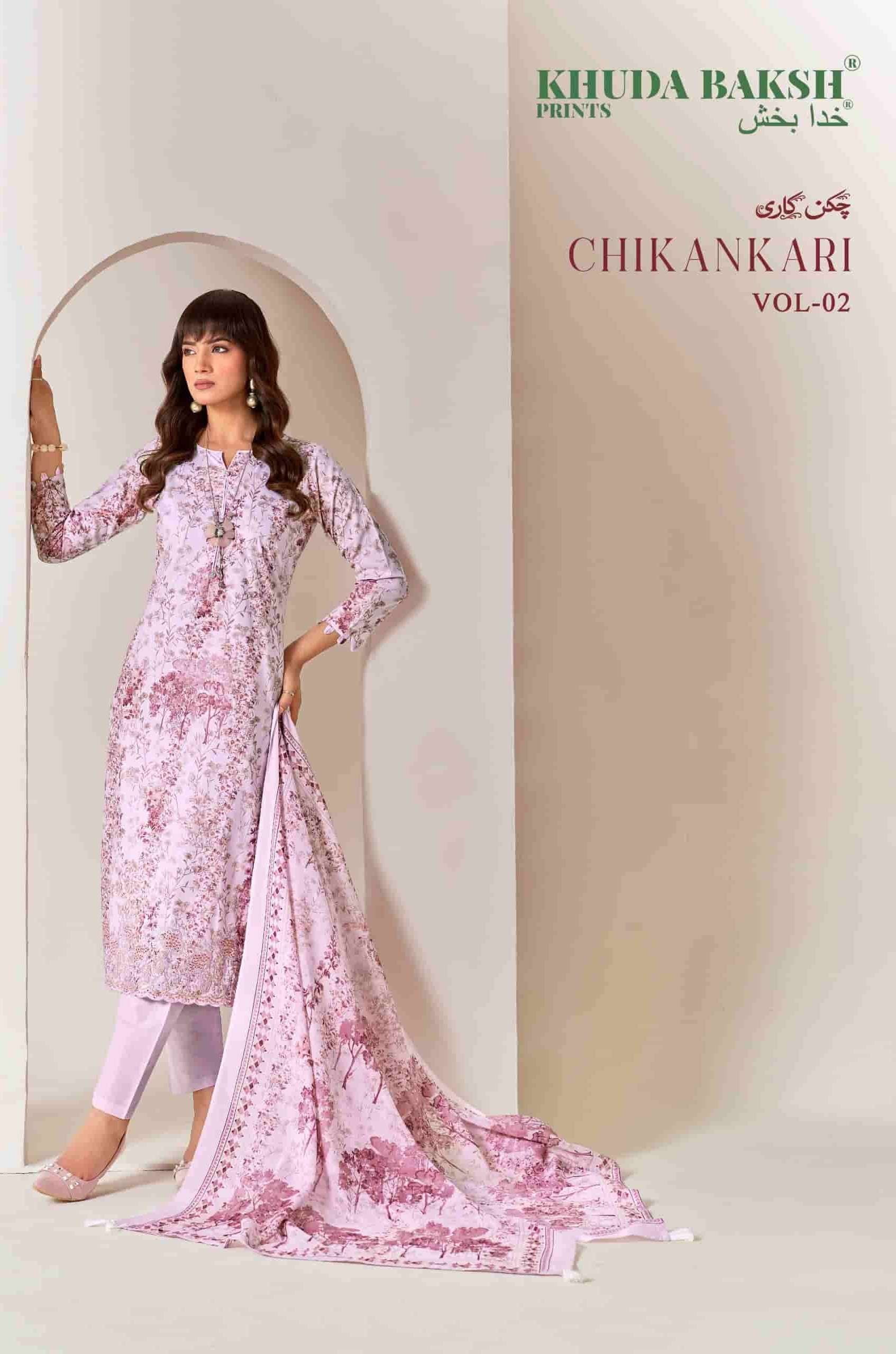 Khuda Bakhs Prints Chikankari Vol 2 Pure Pakistani Lawn Pakistani Suit