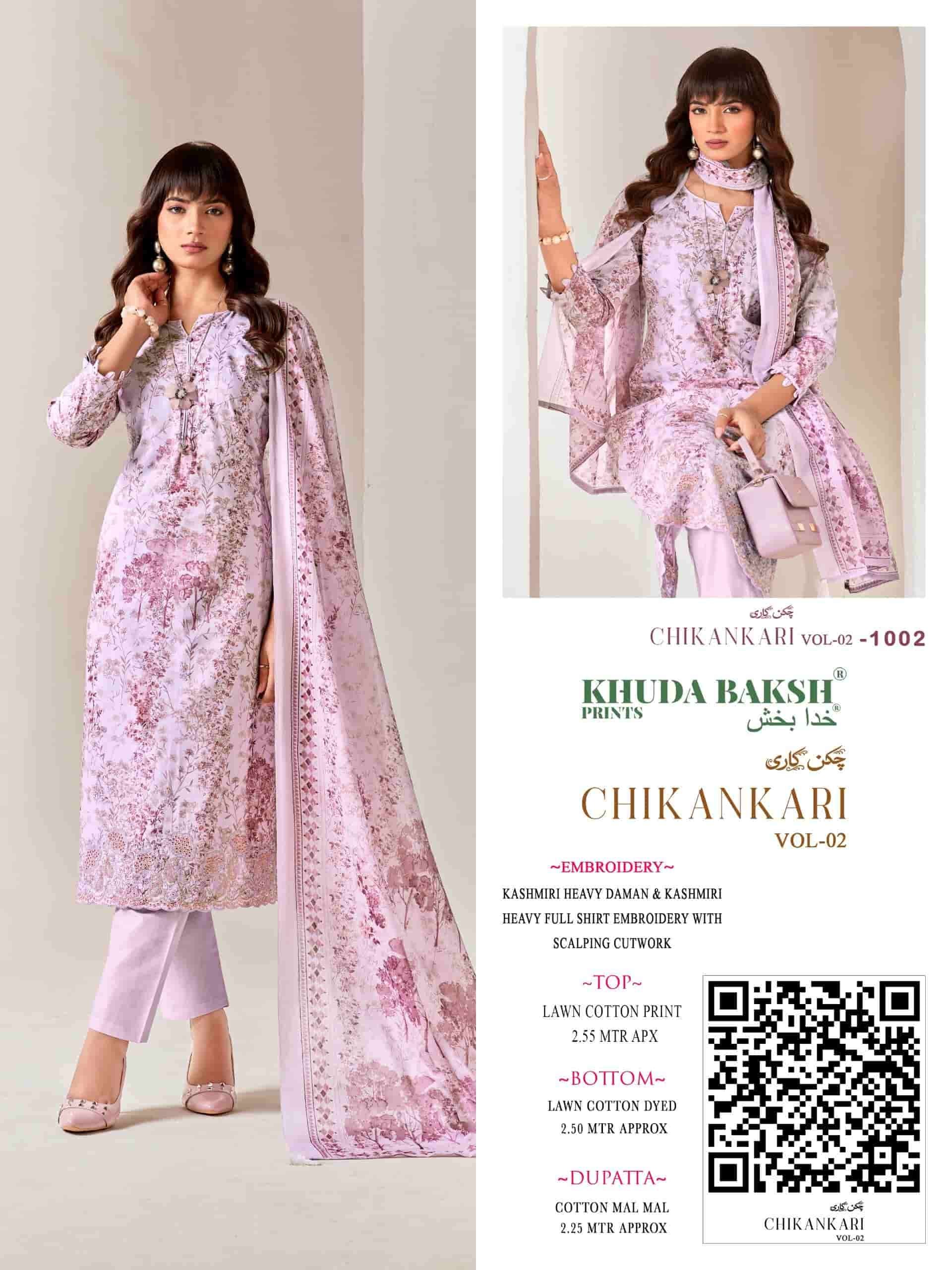 Khuda Bakhs Prints Chikankari Vol 2 Pure Pakistani Lawn Pakistani Suit