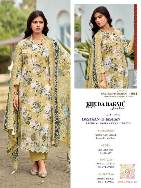 Khuda Baksh Prints Dastaan E Jashan Hitlist Pure Pakistani Lawn Pakistani Suit - Amrah Wholesale