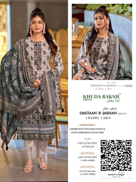 Khuda Baksh Prints Dastaan E Jashan Vol 2 Pakistani Lawn Suit - Amrah Wholesale