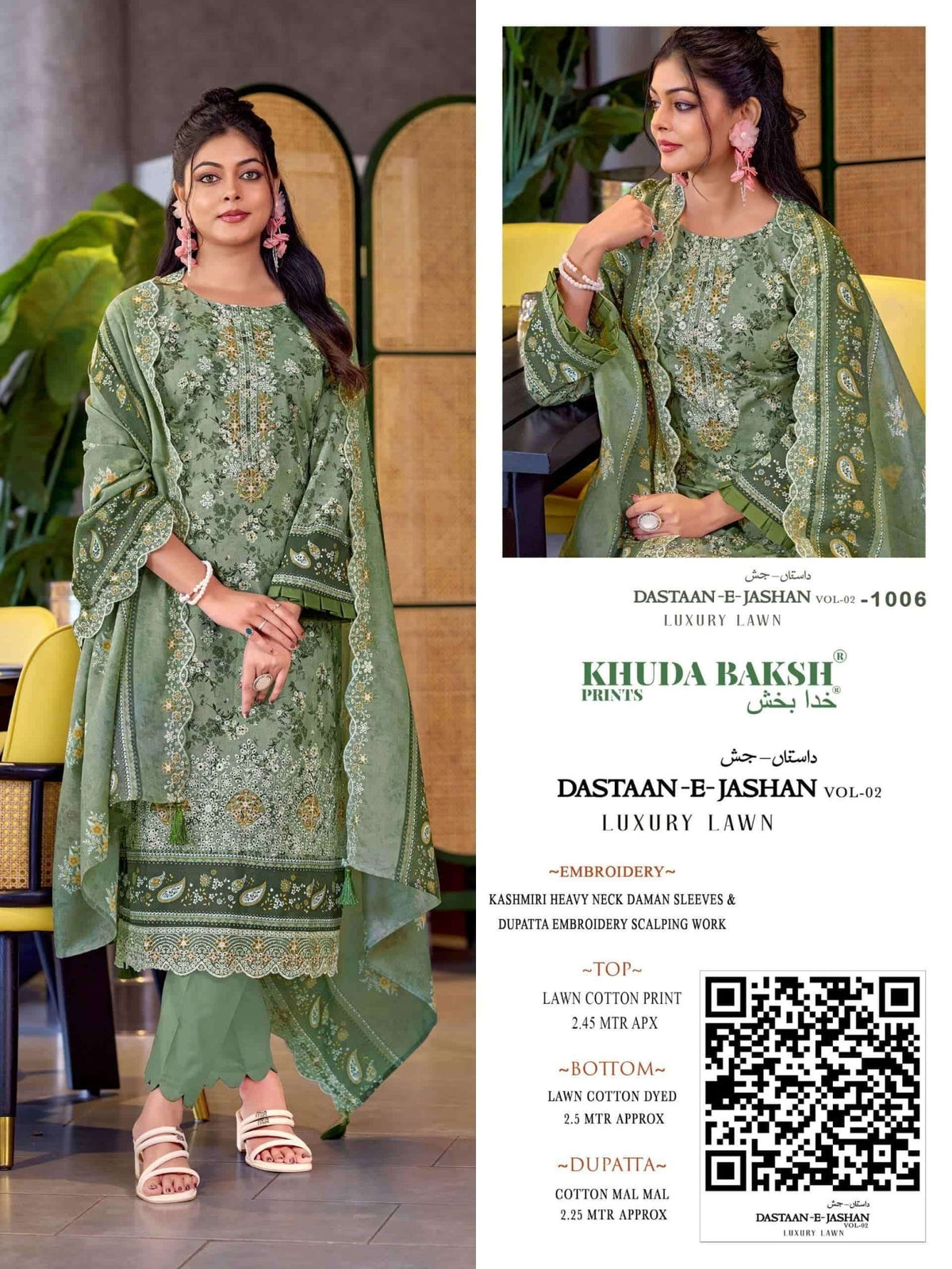 Khuda Baksh Prints Dastaan E Jashan Vol 2 Pakistani Lawn Suit - Amrah Wholesale