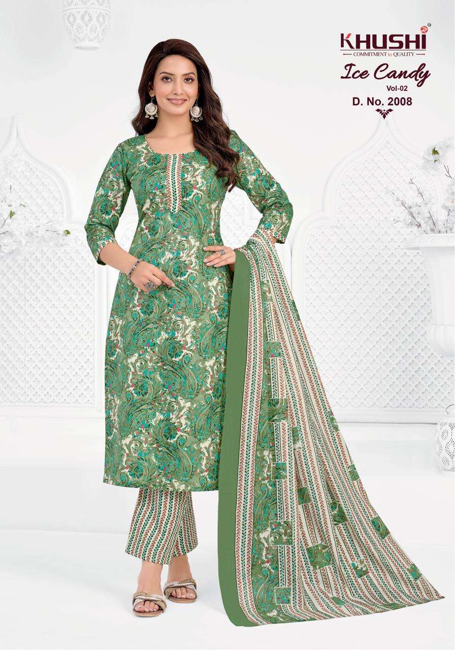 Khushi Fashion Ice Candy Vol 2 Printed Cotton Dress Material - Amrah Wholesale