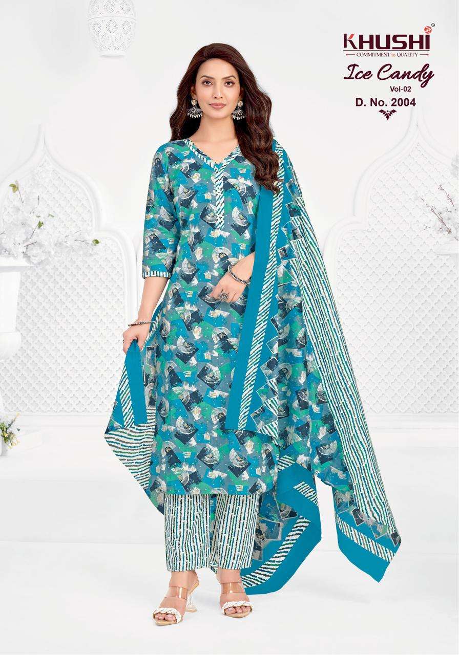 Khushi Fashion Ice Candy Vol 2 Printed Cotton Dress Material - Amrah Wholesale