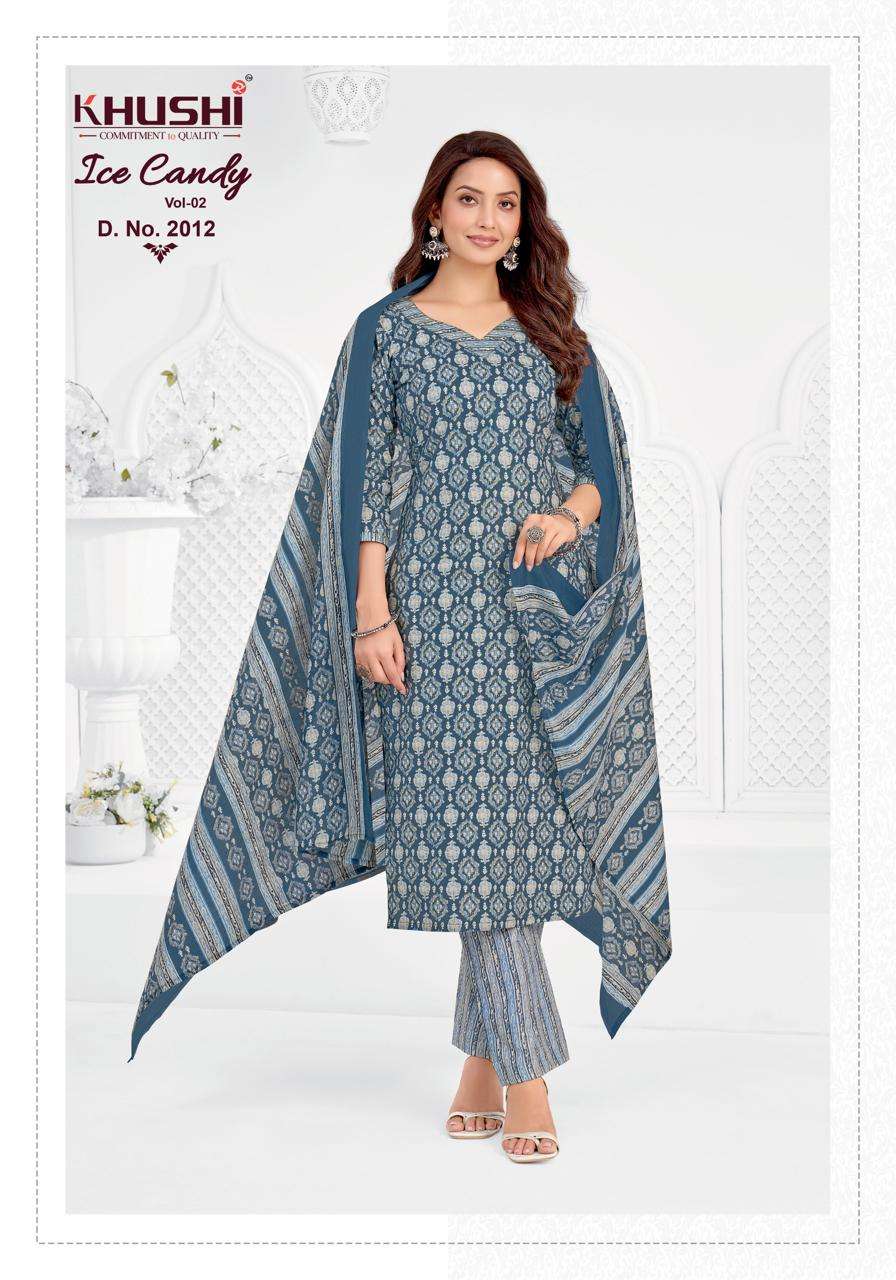 Khushi Fashion Ice Candy Vol 2 Printed Cotton Dress Material - Amrah Wholesale