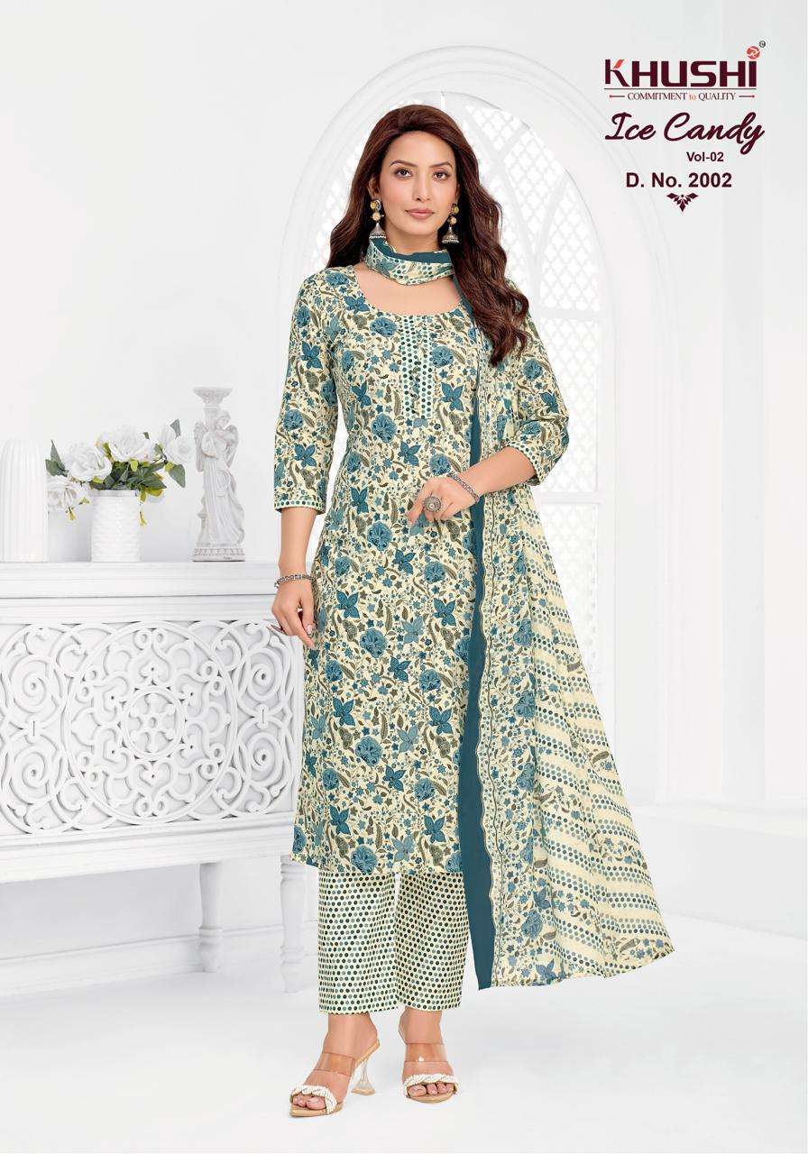 Khushi Fashion Ice Candy Vol 2 Printed Cotton Dress Material - Amrah Wholesale