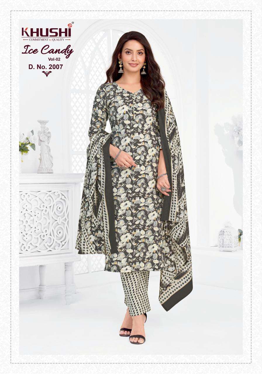 Khushi Fashion Ice Candy Vol 2 Printed Cotton Dress Material - Amrah Wholesale
