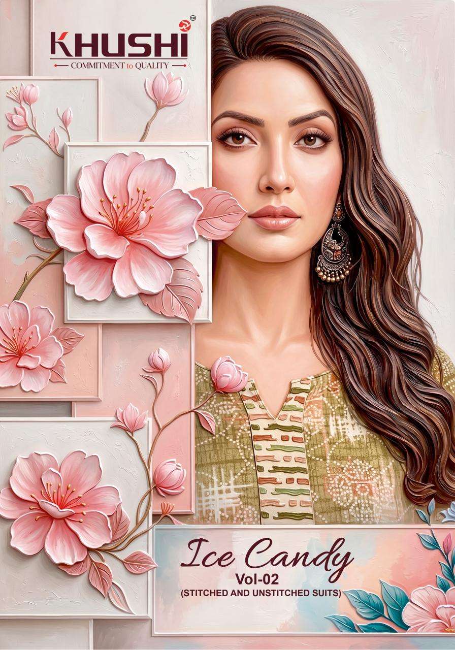 Khushi Fashion Ice Candy Vol 2 Printed Cotton Dress Material - Amrah Wholesale