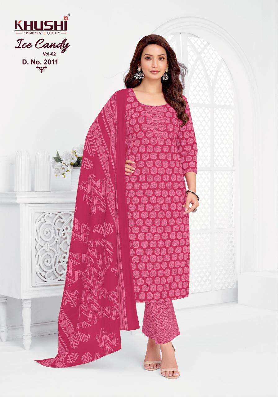 Khushi Fashion Ice Candy Vol 2 Printed Cotton Dress Material - Amrah Wholesale