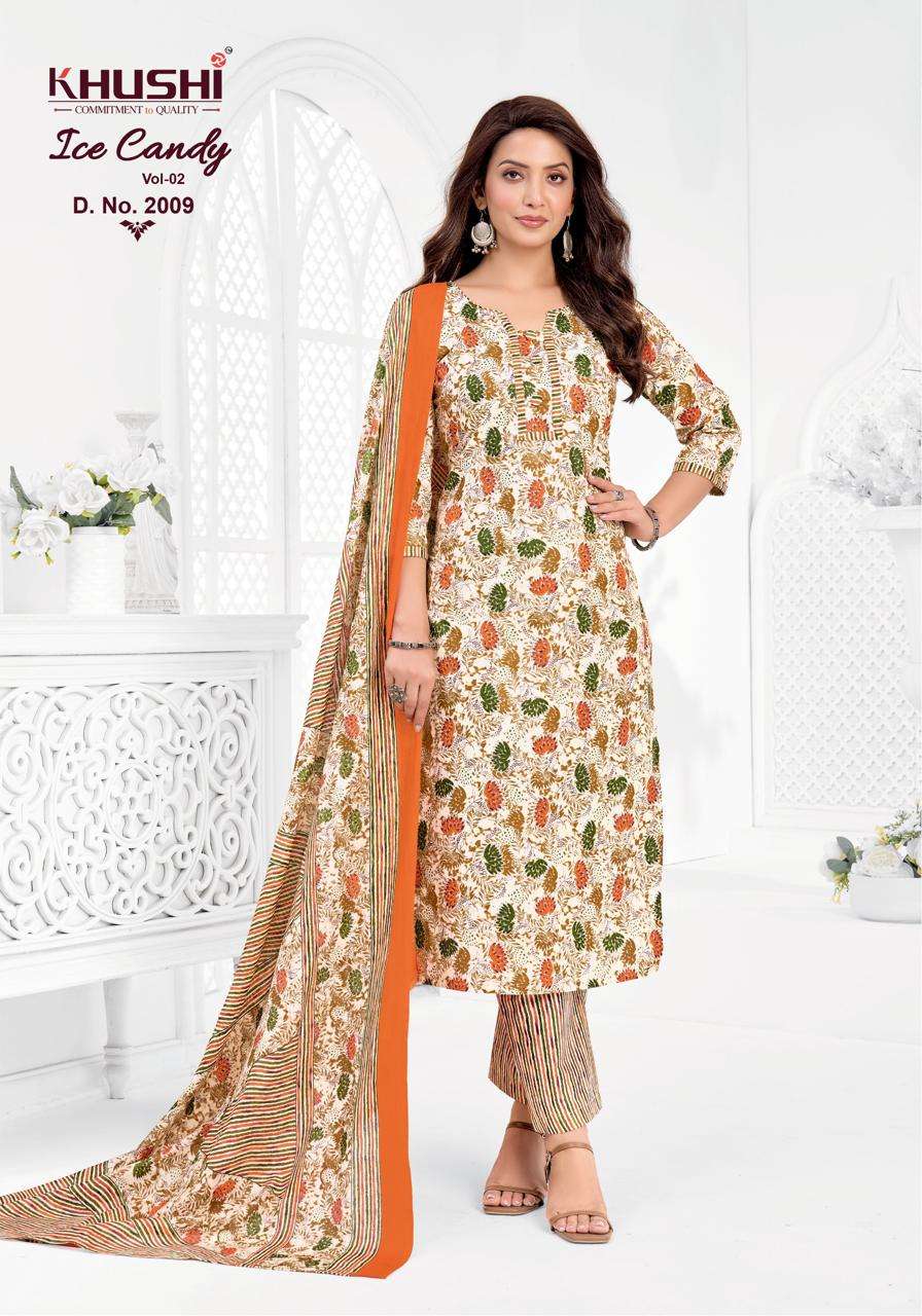 Khushi Fashion Ice Candy Vol 2 Printed Cotton Dress Material - Amrah Wholesale
