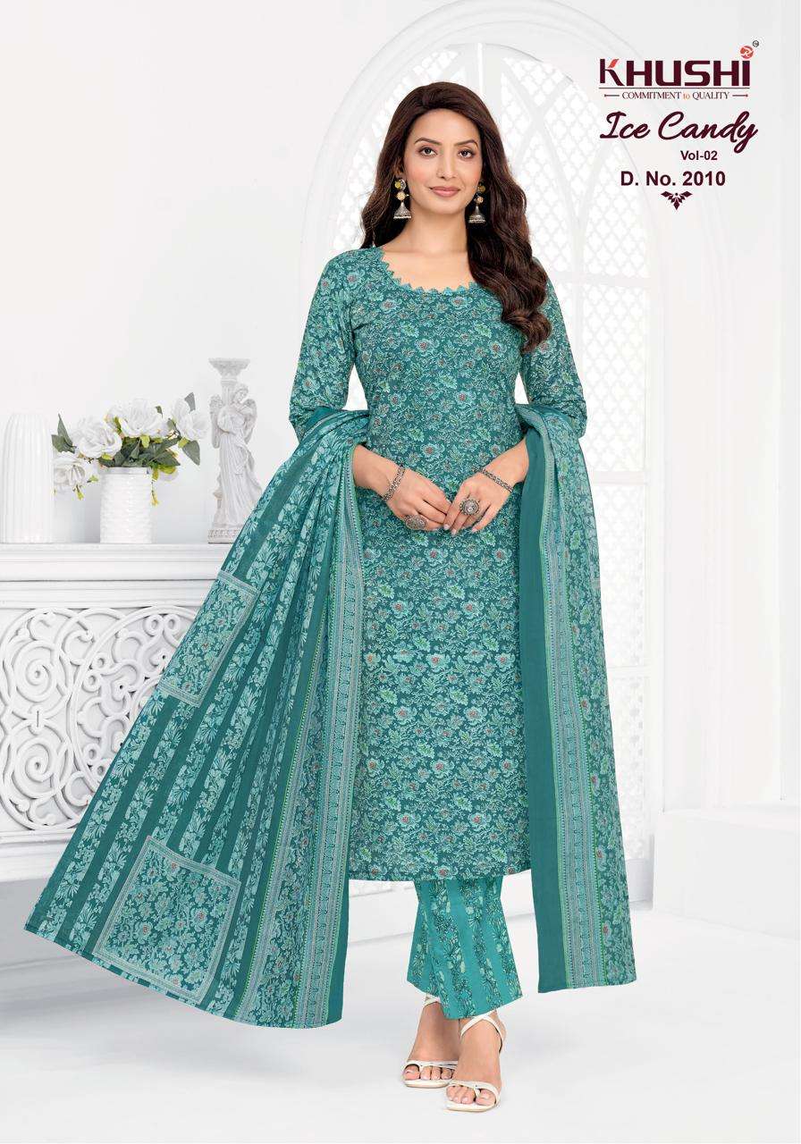 Khushi Fashion Ice Candy Vol 2 Printed Cotton Dress Material - Amrah Wholesale
