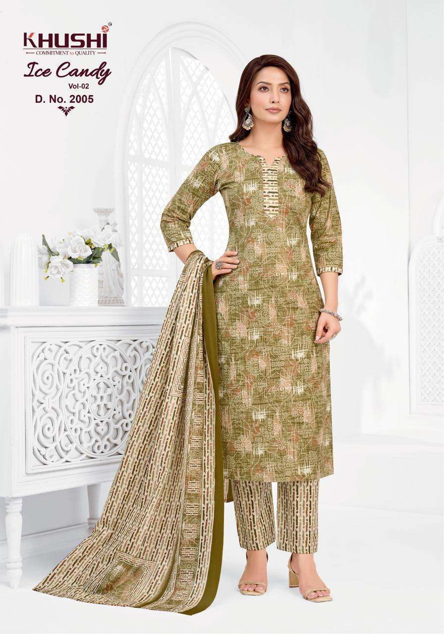 Khushi Fashion Ice Candy Vol 2 Printed Cotton Dress Material - Amrah Wholesale