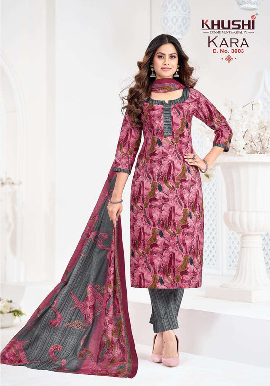Khushi Fashion Kara Vol 3 Cotton Kurti Pant Dupatta Set