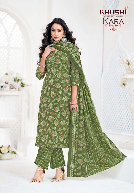 Khushi Fashion Kara Vol 3 Cotton Kurti Pant Dupatta Set