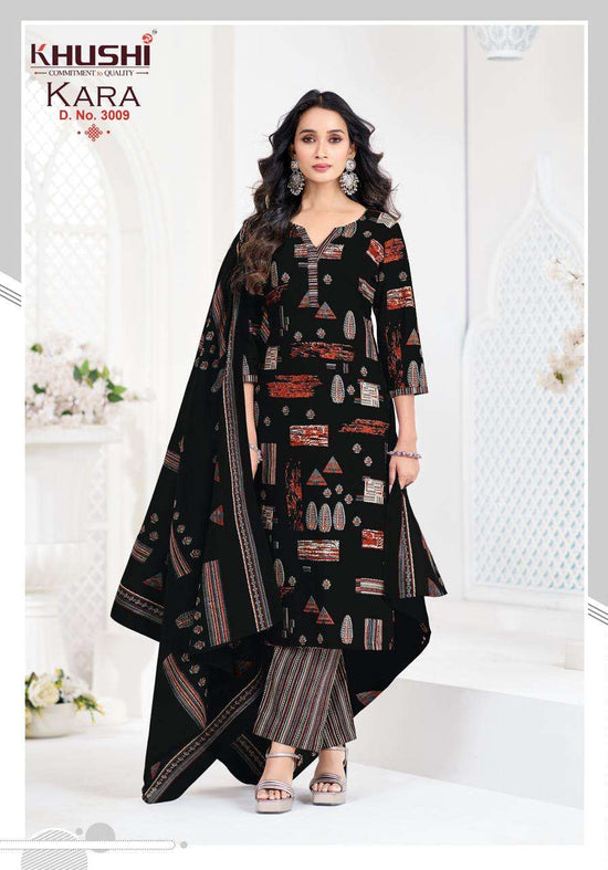 Khushi Fashion Kara Vol 3 Cotton Kurti Pant Dupatta Set